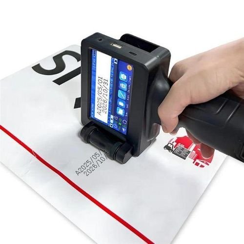 Printer Handheld Inkjet Portable Printe-r – With USB Flash Disk, 42ml Fast-Dry Ink, Positioning Plate & Touch Pen for Expiry/Manufaturing Date, Batch Number, Barcode & Logo on Plastic, Wood, Metal, Stone, Glass, Cloth and Carton